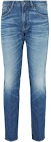 Emporio Armani SS24 Low-Rise Slim Fit Washed Zipper Jeans in Dark Blue. 6D1J06-1D97Z-0941 Emporio Armani SS24 Low-Rise Slim Fit Washed Zipper Jeans in Dark Blue. 6D1J06-1D97Z-0941