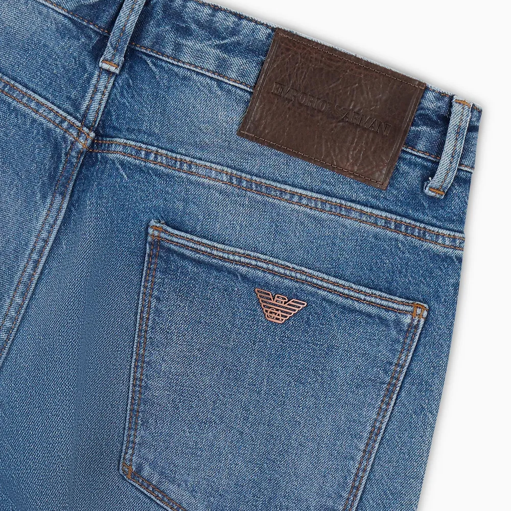 Details for Emporio Armani SS24 低腰修身深藍水洗拉鍊牛仔褲 6D1J06-1D97Z-0941