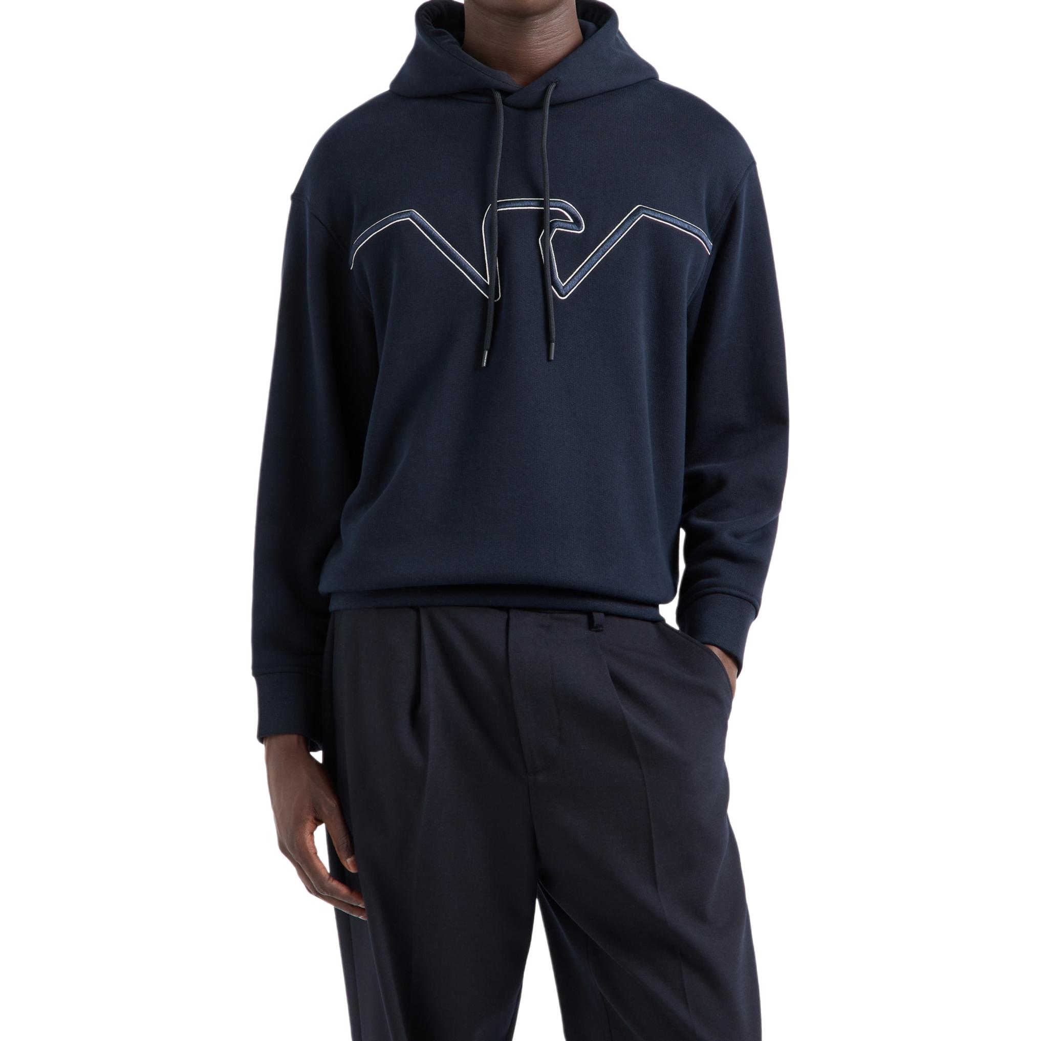 Emporio Armani  SS24 Navy Blue Hoodie with Embroidered Logo. 6D1MD2-1JWPZ-09U2 圖 3