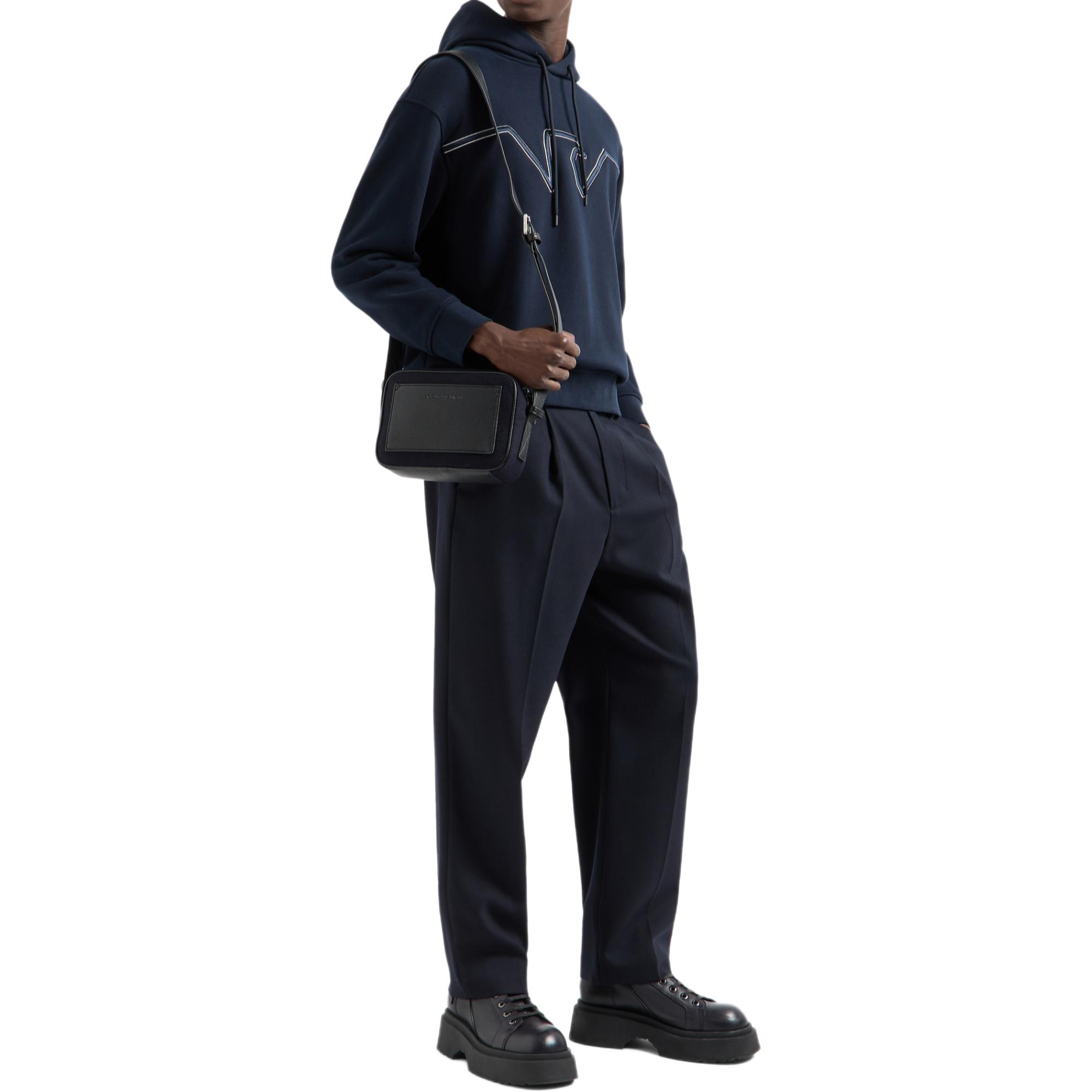 Emporio Armani  SS24 Navy Blue Hoodie with Embroidered Logo. 6D1MD2-1JWPZ-09U2 圖 5