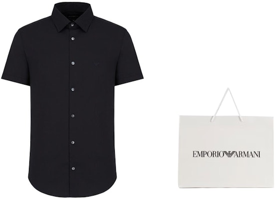 EMPORIO ARMANI SS24 Kemeja Kasual Lengan Pendek Biru Tua. 8N1C91-1NI9Z-0934 Lookbook EMPORIO ARMANI SS24 Kemeja Kasual Lengan Pendek Biru Tua. 8N1C91-1NI9Z-0934