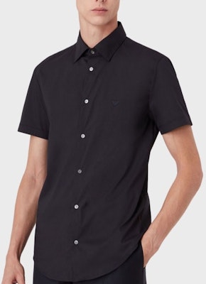 EMPORIO ARMANI SS24 Kemeja Kasual Lengan Pendek Biru Tua. 8N1C91-1NI9Z-0934 Shop EMPORIO ARMANI SS24 Kemeja Kasual Lengan Pendek Biru Tua. 8N1C91-1NI9Z-0934