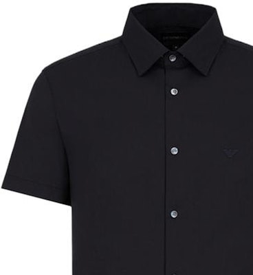 EMPORIO ARMANI SS24 Kemeja Kasual Lengan Pendek Biru Tua. 8N1C91-1NI9Z-0934 Details for EMPORIO ARMANI SS24 Kemeja Kasual Lengan Pendek Biru Tua. 8N1C91-1NI9Z-0934