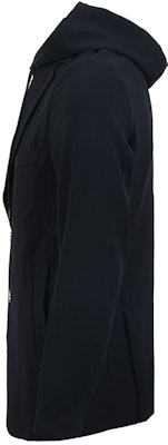 EMPORIO ARMANI SS24 ネイビー フード付きブレザージャケット レイヤードデザイン 3D1G73-1NPQZ-0920 Shop EMPORIO ARMANI SS24 ネイビー フード付きブレザージャケット レイヤードデザイン 3D1G73-1NPQZ-0920