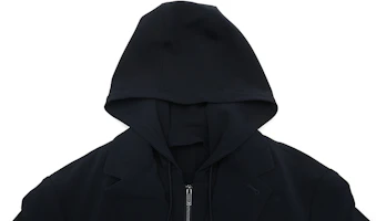 Purchase EMPORIO ARMANI SS24 Navy Hooded Blazer Jacket Layered Design. 3D1G73-1NPQZ-0920