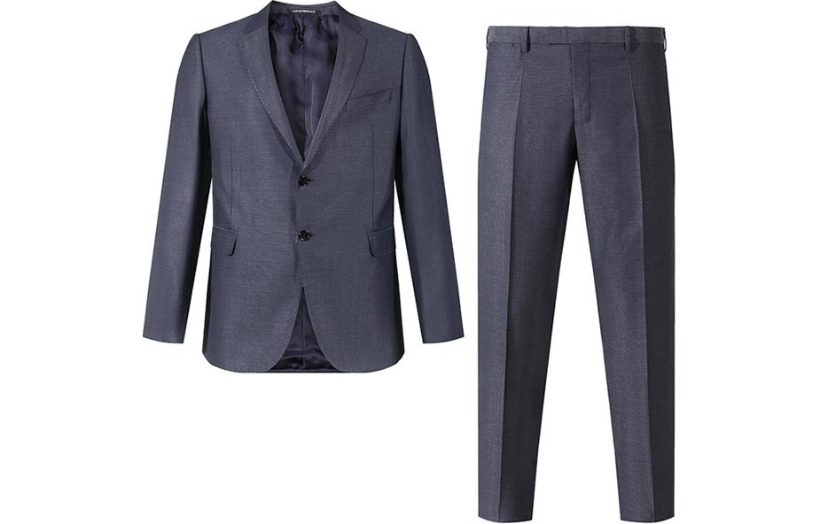 Order EMPORIO ARMANI SS24 海軍藍單排扣西裝外套 - 翻領設計 H41VMT-E1048-919