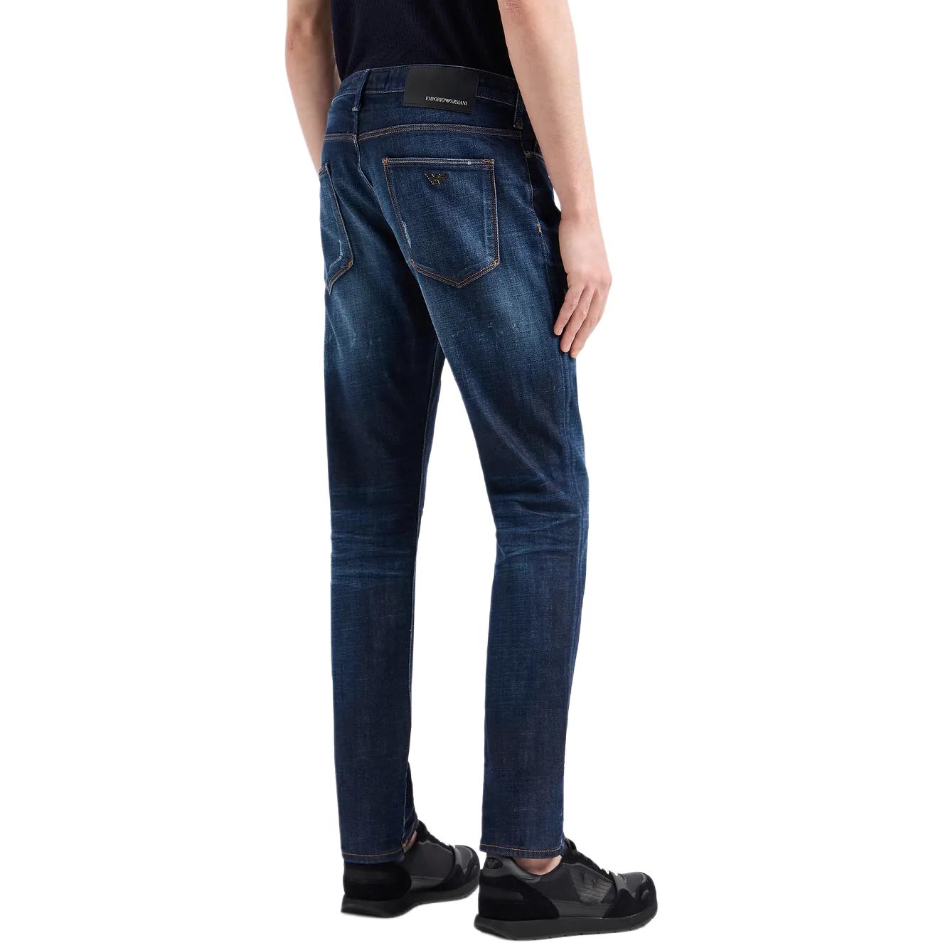Emporio Armani  SS24 Slim Fit Distressed Low-Waist Jeans Deep Blue. 3D1J06-1D14Z-10942 圖 3