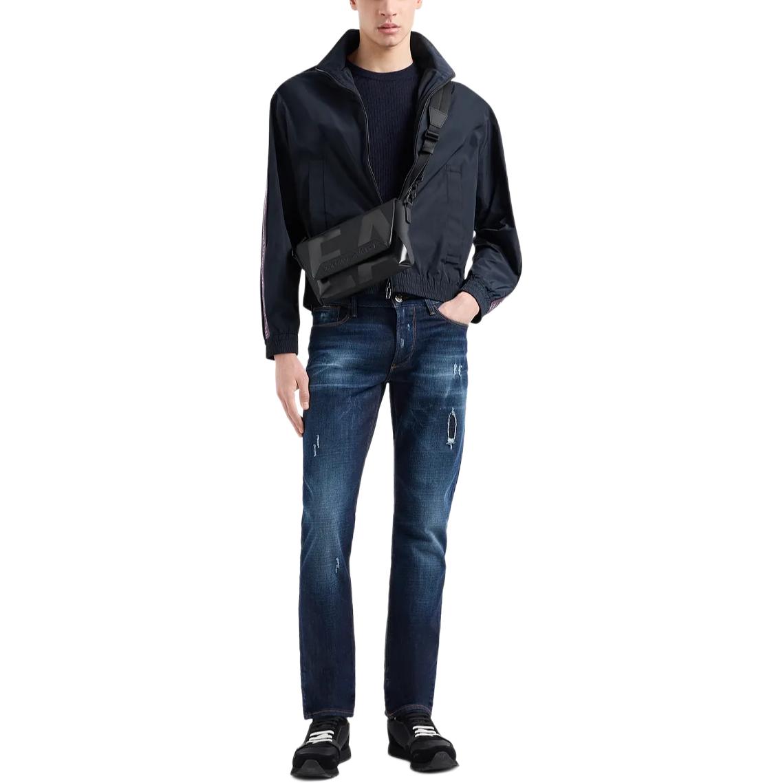 Emporio Armani  SS24 Slim Fit Distressed Low-Waist Jeans Deep Blue. 3D1J06-1D14Z-10942 圖 5