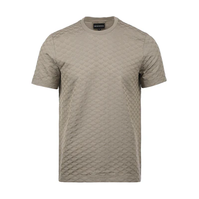 Emporio Armani SS25 Full Eagle Jacquard T-Shirt Khaki 8N1TL7-1JHWZ-U6167