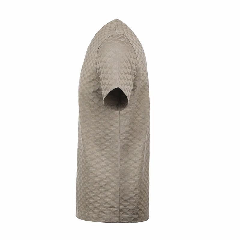 Shop エンポリオアルマーニ SS25 フルイーグル ジャカード Tシャツ カーキ 8N1TL7-1JHWZ-U6167