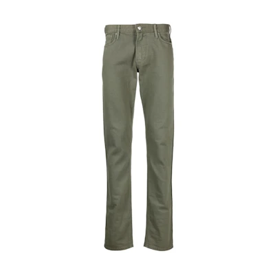Emporio Armani Straight Fit Mid-Rise Green Jeans. 6R1J06-1N03Z-0645