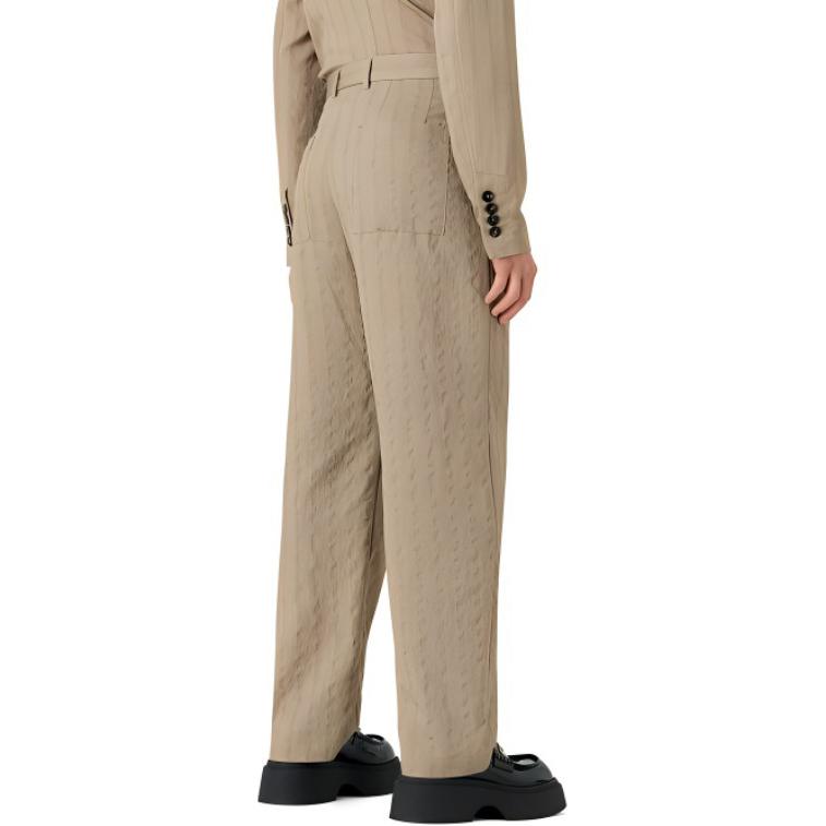 Purchase Emporio Armani 條紋鈕扣口袋休閒長褲 米色 E31P17-F1422-1112