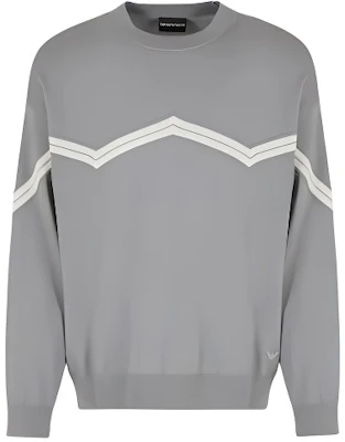 EMPORIO ARMANI Striped Colorblock Crewneck Sweater - Kelabu 3D1MX41-MMMZ1-06G1 Buy EMPORIO ARMANI Striped Colorblock Crewneck Sweater - Kelabu 3D1MX41-MMMZ1-06G1