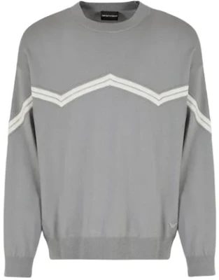 EMPORIO ARMANI Striped Colorblock Crewneck Sweater - Kelabu 3D1MX41-MMMZ1-06G1 Order EMPORIO ARMANI Striped Colorblock Crewneck Sweater - Kelabu 3D1MX41-MMMZ1-06G1