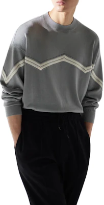EMPORIO ARMANI Striped Colorblock Crewneck Sweater - Kelabu 3D1MX41-MMMZ1-06G1 Lookbook EMPORIO ARMANI Striped Colorblock Crewneck Sweater - Kelabu 3D1MX41-MMMZ1-06G1