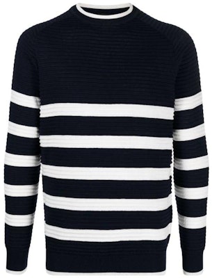 Emporio Armani Striped Crewneck Long Sleeve Sweater Navy Blue 3R1MXC-1MD1Z-0922 Order Emporio Armani Striped Crewneck Long Sleeve Sweater Navy Blue 3R1MXC-1MD1Z-0922