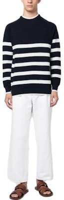Emporio Armani Striped Crewneck Long Sleeve Sweater Navy Blue 3R1MXC-1MD1Z-0922 Lookbook Emporio Armani Striped Crewneck Long Sleeve Sweater Navy Blue 3R1MXC-1MD1Z-0922