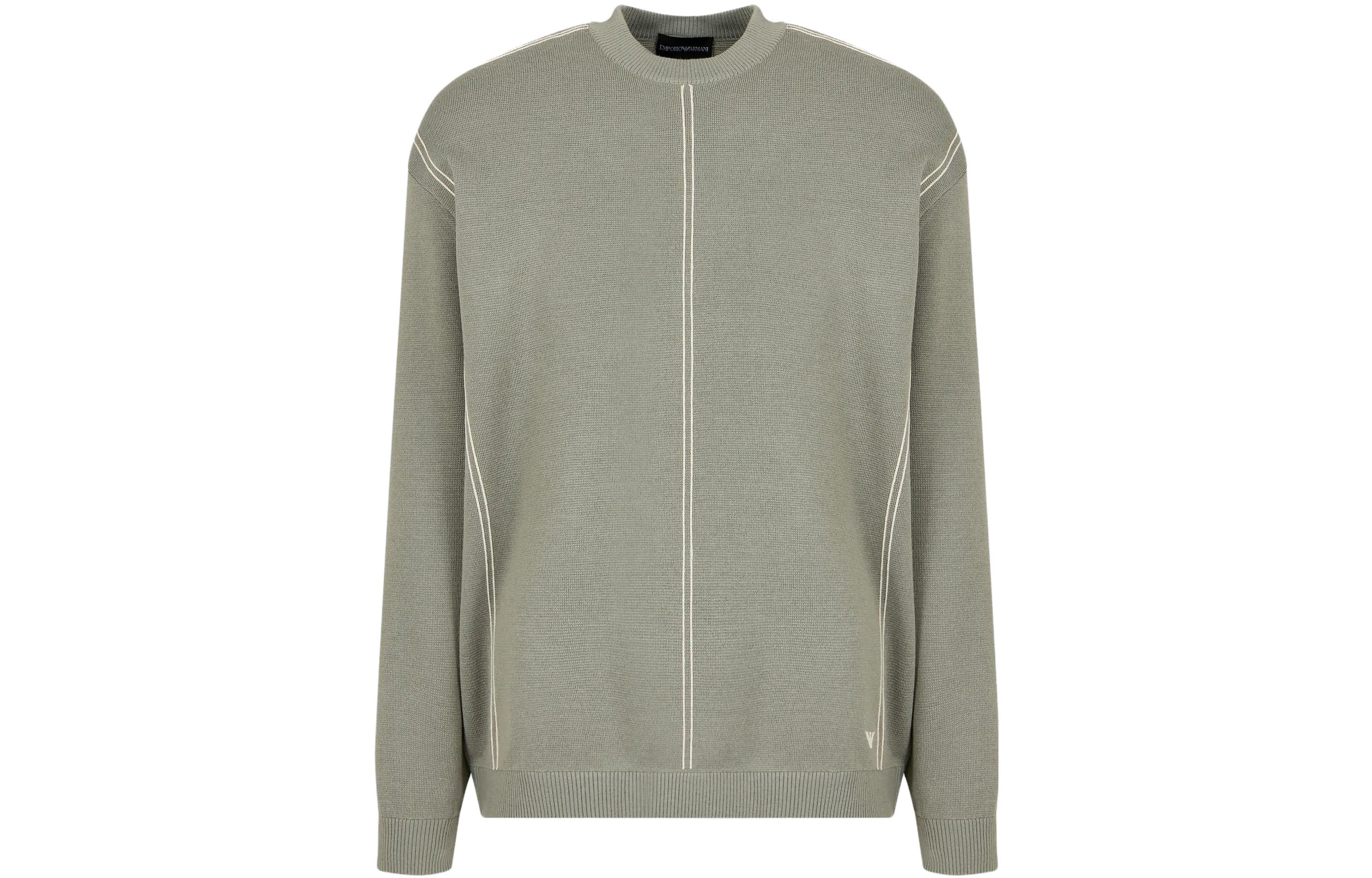 EMPORIO ARMANI  Striped Crewneck Pullover Sweater FW23 6R1MX3-1MOZZ-0606