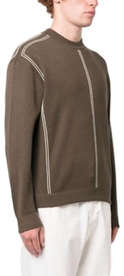 Emporio Armani Striped Crewneck Pullover Sweater Brown Long Sleeve. 6R1MX3-1MOZZ-0440 Purchase Emporio Armani Striped Crewneck Pullover Sweater Brown Long Sleeve. 6R1MX3-1MOZZ-0440
