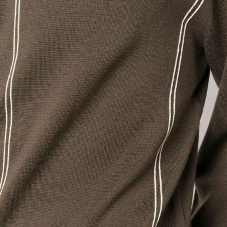 Details for Emporio Armani  Striped Crewneck Pullover Sweater Brown Long Sleeve. 6R1MX3-1MOZZ-0440