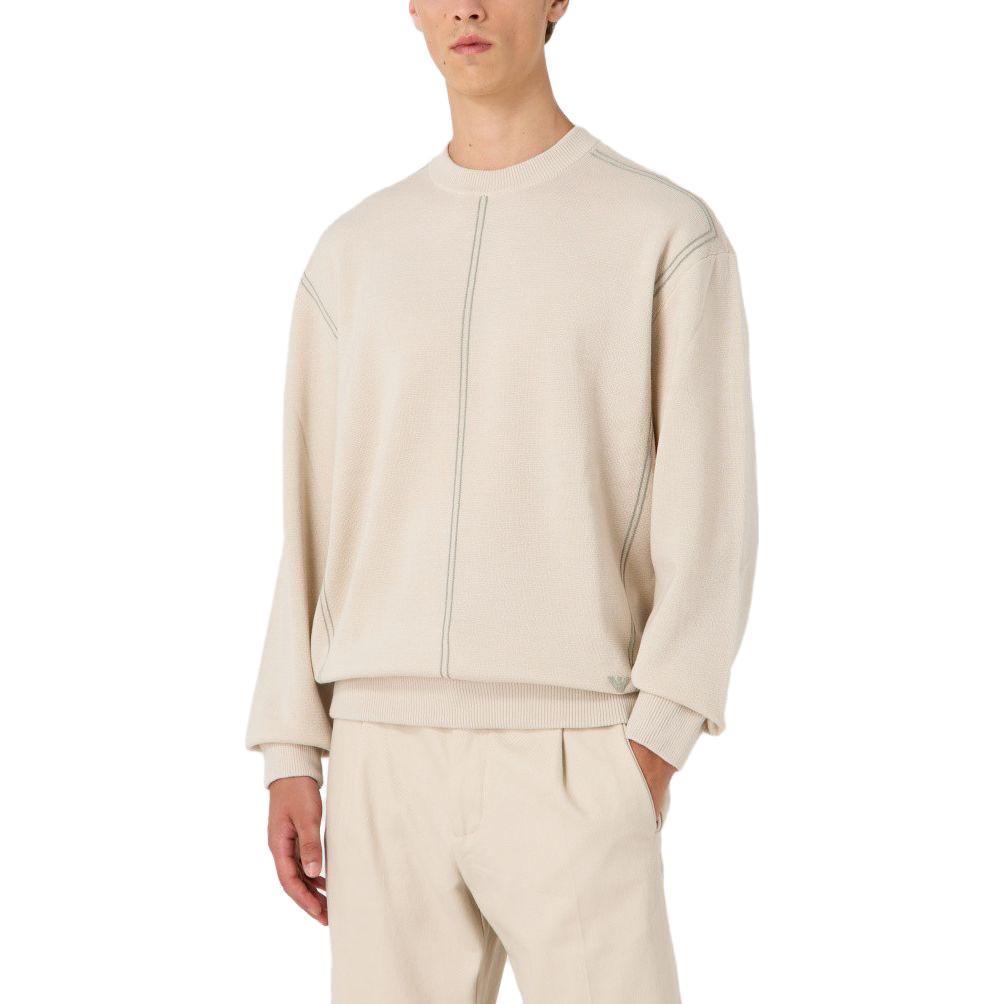 Sizing EMPORIO ARMANI  Striped Crewneck Pullover Sweater FW23 6R1MX3-1MOZZ-0606