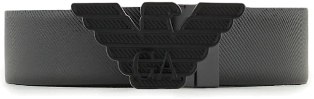 Emporio Armani Striped Embossed Leather Belt with Smooth Buckle. Y4S642YQ48K181386 Emporio Armani Striped Embossed Leather Belt with Smooth Buckle. Y4S642YQ48K181386