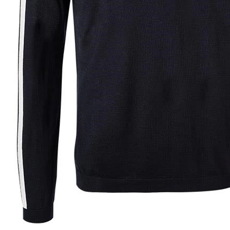 Details for エンポリオアルマーニ ストライプロゴ刺繍ハーフジップネイビーブルーセーター 6R1MU1-1MMHZ-0920