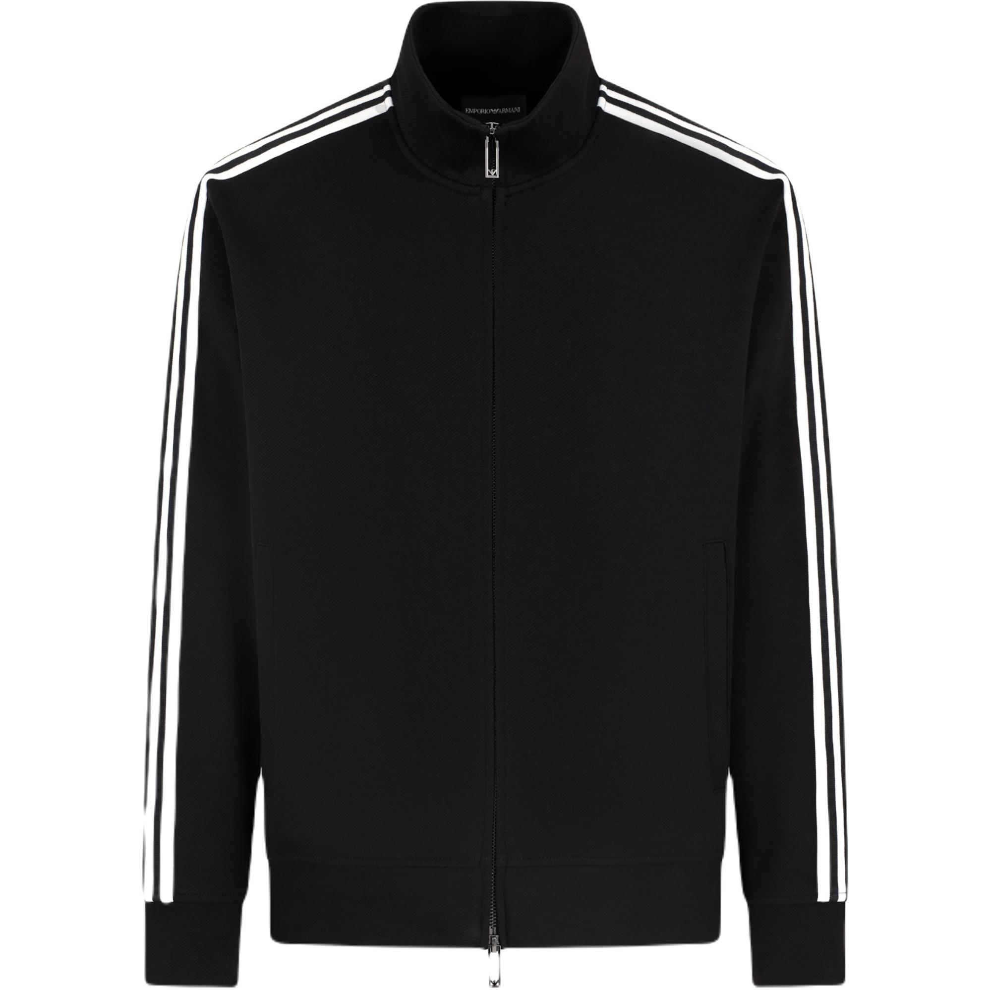 Emporio Armani  Striped Zip-Up Jacket - Black EM001110-AF13488-UC001