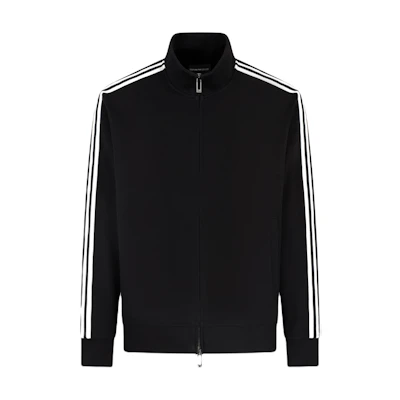 Emporio Armani Striped Zip-Up Jacket - Black EM001110-AF13488-UC001