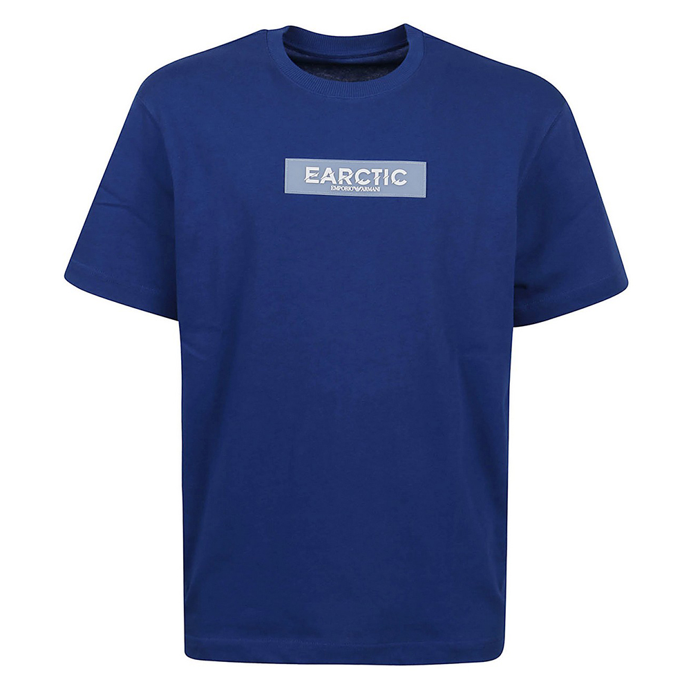 Buy Emporio Armani  Sustainable Solid Blue Crew Neck T-Shirt - Fall/Winter. 6L1T8C-1JUFZ-0936