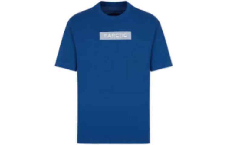 Order Emporio Armani  Sustainable Solid Blue Crew Neck T-Shirt - Fall/Winter. 6L1T8C-1JUFZ-0936