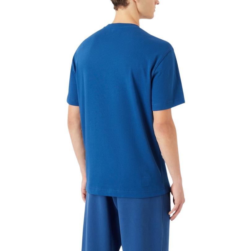Purchase Emporio Armani  Sustainable Solid Blue Crew Neck T-Shirt - Fall/Winter. 6L1T8C-1JUFZ-0936
