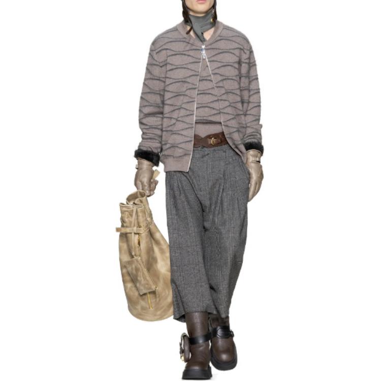 Emporio Armani  Two-Tone Geometric Knit Sweater Dove Grey. 6R1BW1-1M22Z-1F432 圖 4