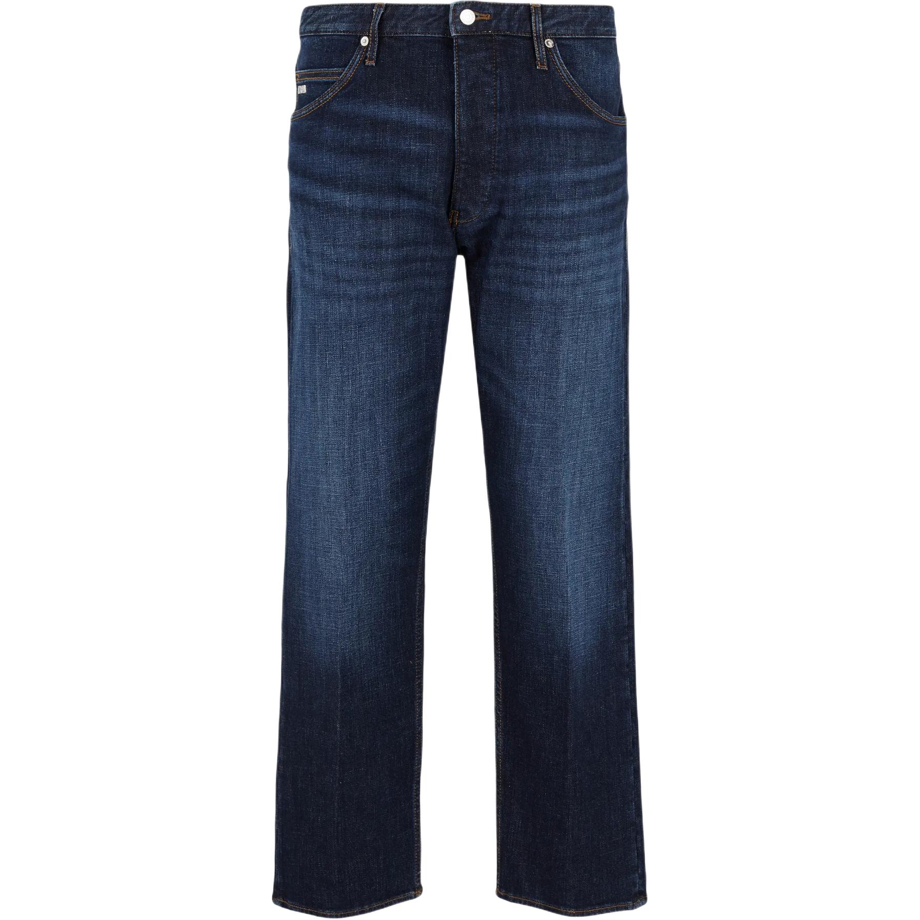 Emporio Armani  Washed Low-Rise Loose Fit Zipper Jeans in Denim Blue 6D1J69-1D83Z-0941 圖 2