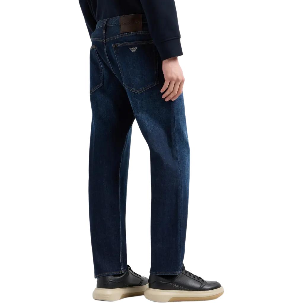 Emporio Armani  Washed Low-Rise Loose Fit Zipper Jeans in Denim Blue 6D1J69-1D83Z-0941 圖 4