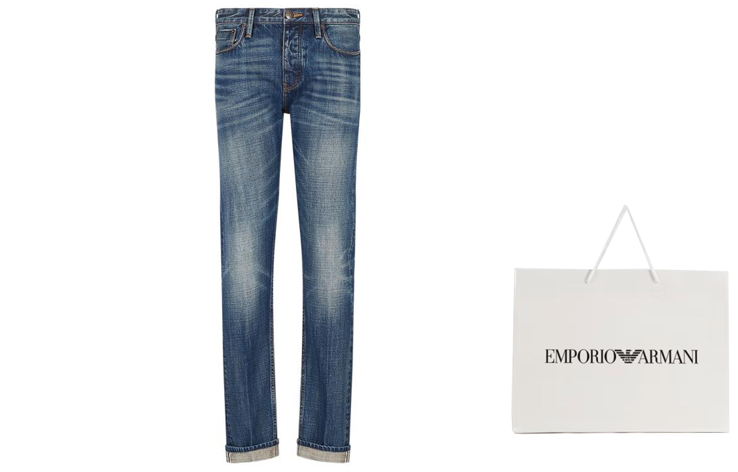 EMPORIO ARMANI  Washed Straight-Leg Casual Jeans Denim Blue SS23. 3R1J75-1DQBZ-0942 圖 3