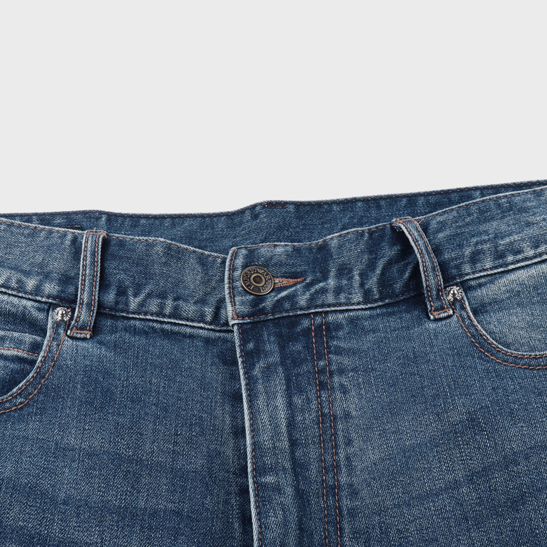 Purchase EMPORIO ARMANI Seluar Jeans Lurus Cuci Biru Denim. 6R1J16-1DRHZ-0942