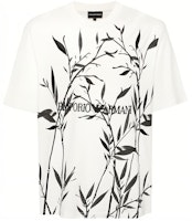 Emporio Armani White Crew Neck Bamboo Letter Print Short Sleeve T-Shirt 3D1T6S-1J7FZ-01N0 Emporio Armani White Crew Neck Bamboo Letter Print Short Sleeve T-Shirt 3D1T6S-1J7FZ-01N0