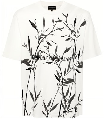 エンポリオアルマーニ ホワイト クルーネック バンブーロゴ 半袖Tシャツ 3D1T6S-1J7FZ-01N0 Buy エンポリオアルマーニ ホワイト クルーネック バンブーロゴ 半袖Tシャツ 3D1T6S-1J7FZ-01N0