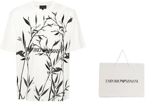 エンポリオアルマーニ ホワイト クルーネック バンブーロゴ 半袖Tシャツ 3D1T6S-1J7FZ-01N0 Lookbook エンポリオアルマーニ ホワイト クルーネック バンブーロゴ 半袖Tシャツ 3D1T6S-1J7FZ-01N0