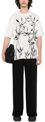 エンポリオアルマーニ ホワイト クルーネック バンブーロゴ 半袖Tシャツ 3D1T6S-1J7FZ-01N0 Shop エンポリオアルマーニ ホワイト クルーネック バンブーロゴ 半袖Tシャツ 3D1T6S-1J7FZ-01N0