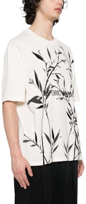 エンポリオアルマーニ ホワイト クルーネック バンブーロゴ 半袖Tシャツ 3D1T6S-1J7FZ-01N0 Details for エンポリオアルマーニ ホワイト クルーネック バンブーロゴ 半袖Tシャツ 3D1T6S-1J7FZ-01N0