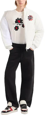 Emporio Armani White Crewneck T-Shirt with Floral Letter Print. 3D1T8P1-J7FZ1-0132 Lookbook Emporio Armani White Crewneck T-Shirt with Floral Letter Print. 3D1T8P1-J7FZ1-0132