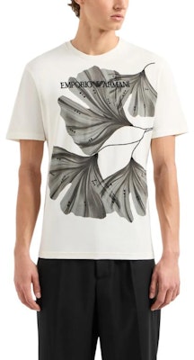 Emporio Armani 白色刺繡圖案短袖T恤 SS24 漢字 3D1T6U-1J7FZ-01M9 Lookbook Emporio Armani 白色刺繡圖案短袖T恤 SS24 漢字 3D1T6U-1J7FZ-01M9