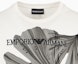 Cheap Emporio Armani 白色刺繡圖案短袖T恤 SS24 漢字 3D1T6U-1J7FZ-01M9