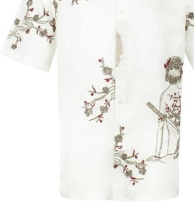 Emporio Armani 白色花卉圖案印花短袖襯衫 3D1CF5-1NWDZ-0128 Purchase Emporio Armani 白色花卉圖案印花短袖襯衫 3D1CF5-1NWDZ-0128