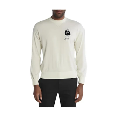 Emporio Armani White Graphic Print Crewneck Sweatshirt 6R1MXN-1MNIZ-0128