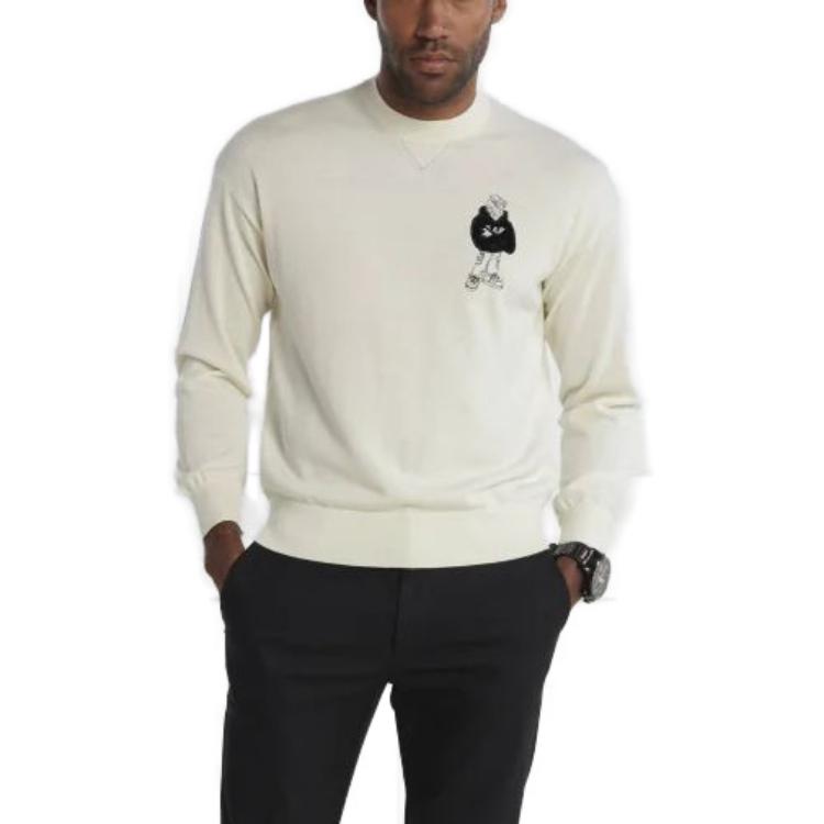 Lookbook Emporio Armani Sweatshirt Putih Graphic Print Crewneck 6R1MXN-1MNIZ-0128