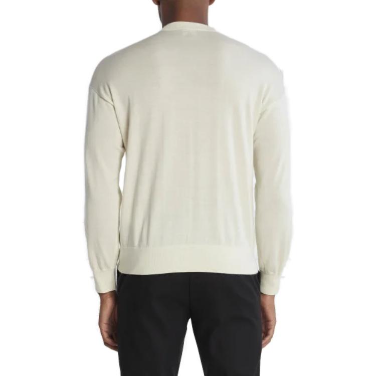 Shop Emporio Armani Sweatshirt Putih Graphic Print Crewneck 6R1MXN-1MNIZ-0128