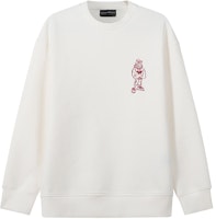 EMPORIO ARMANI White Graphic Print Loose Fit Crewneck Sweatshirt. 3R1MDM-1JHSZ-0101 EMPORIO ARMANI White Graphic Print Loose Fit Crewneck Sweatshirt. 3R1MDM-1JHSZ-0101